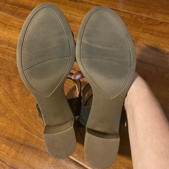 Franco Sarto black and silver studded heels/sandals - Picture 5 of 7